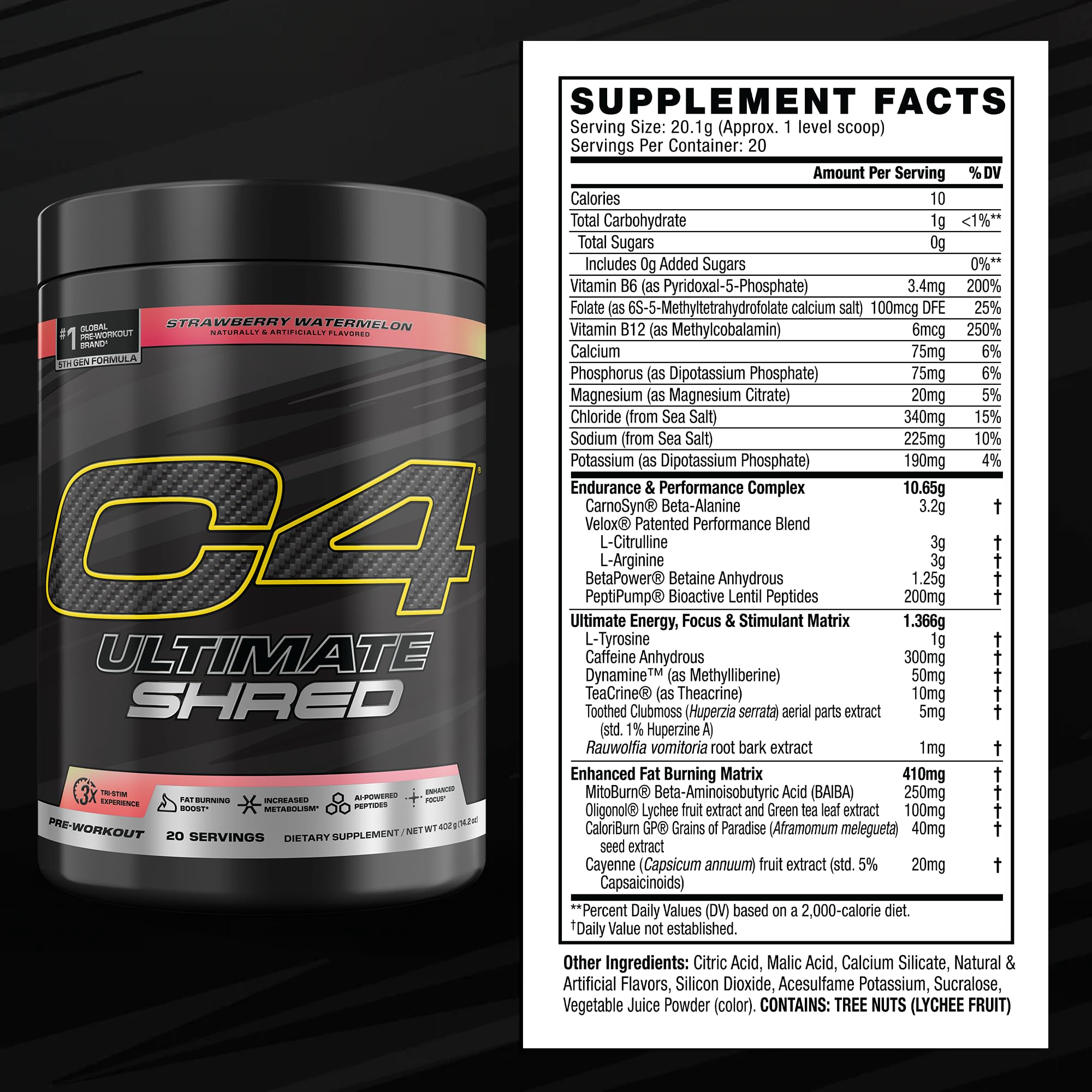 Pour of Cellucor C4 Ultimate Shred pre-workout for an energized session.