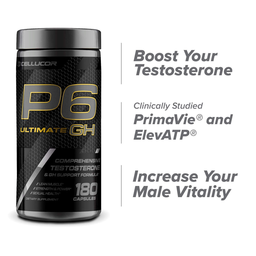 Cellucor P6 capsules image showing easy-to-swallow daily capsules.