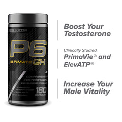 Cellucor P6 capsules image showing easy-to-swallow daily capsules.