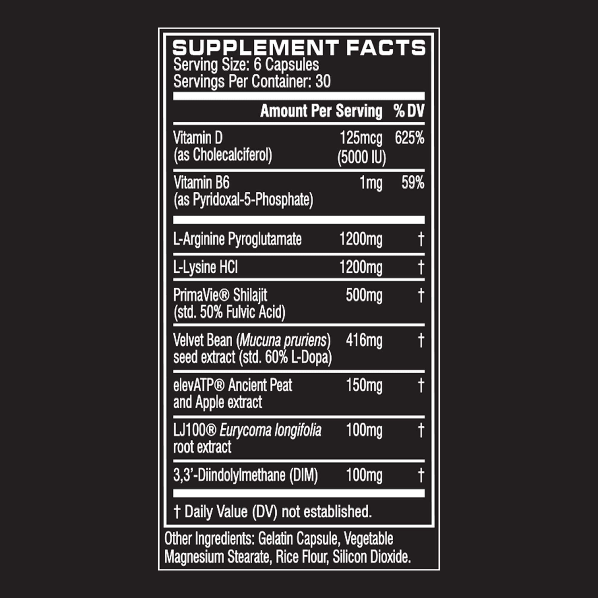 Cellucor P6 label close-up highlighting key ingredients for recovery potential.