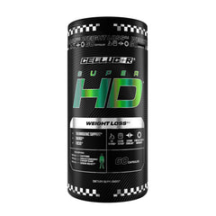 Cellucor SuperHD bottle front showing energy-boosting formula for workouts