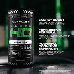 Cellucor SuperHD green tea extract label signaling focus and metabolic support
