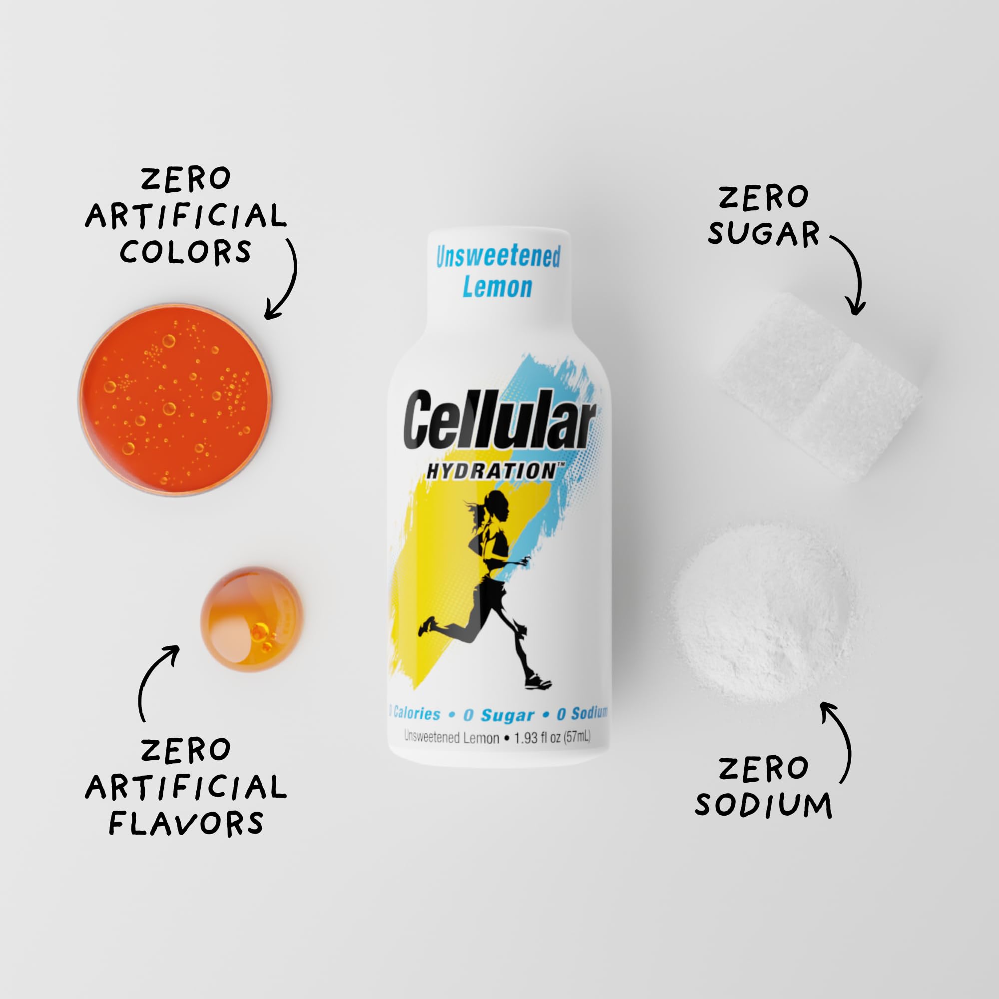 Cellular Hydration compact bottle ideal for quick refills during activity.