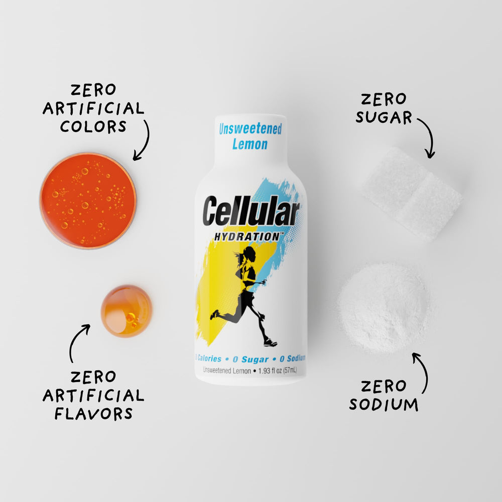 Cellular Hydration compact bottle ideal for quick refills during activity.