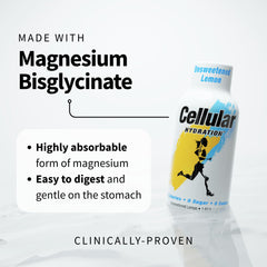 Cellular Hydration unsweetened lemon label visible on the bottle.