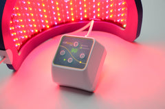Celluma Home LED panel with rechargeable battery enables portable use on the go.