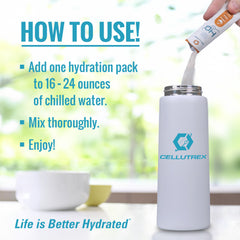 Cellutrex H2O Electrolytes ingredients label highlighting clean formula