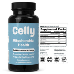 Celly Mitochondrial Health resveratrol icon highlighting antioxidant-rich formula