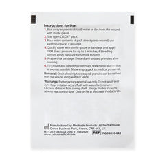 Celox Gauze Z-Fold in action against moderate bleeding after an injury.