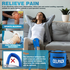 Celpack ergonomic knee pads provide secure, comfortable contact.
