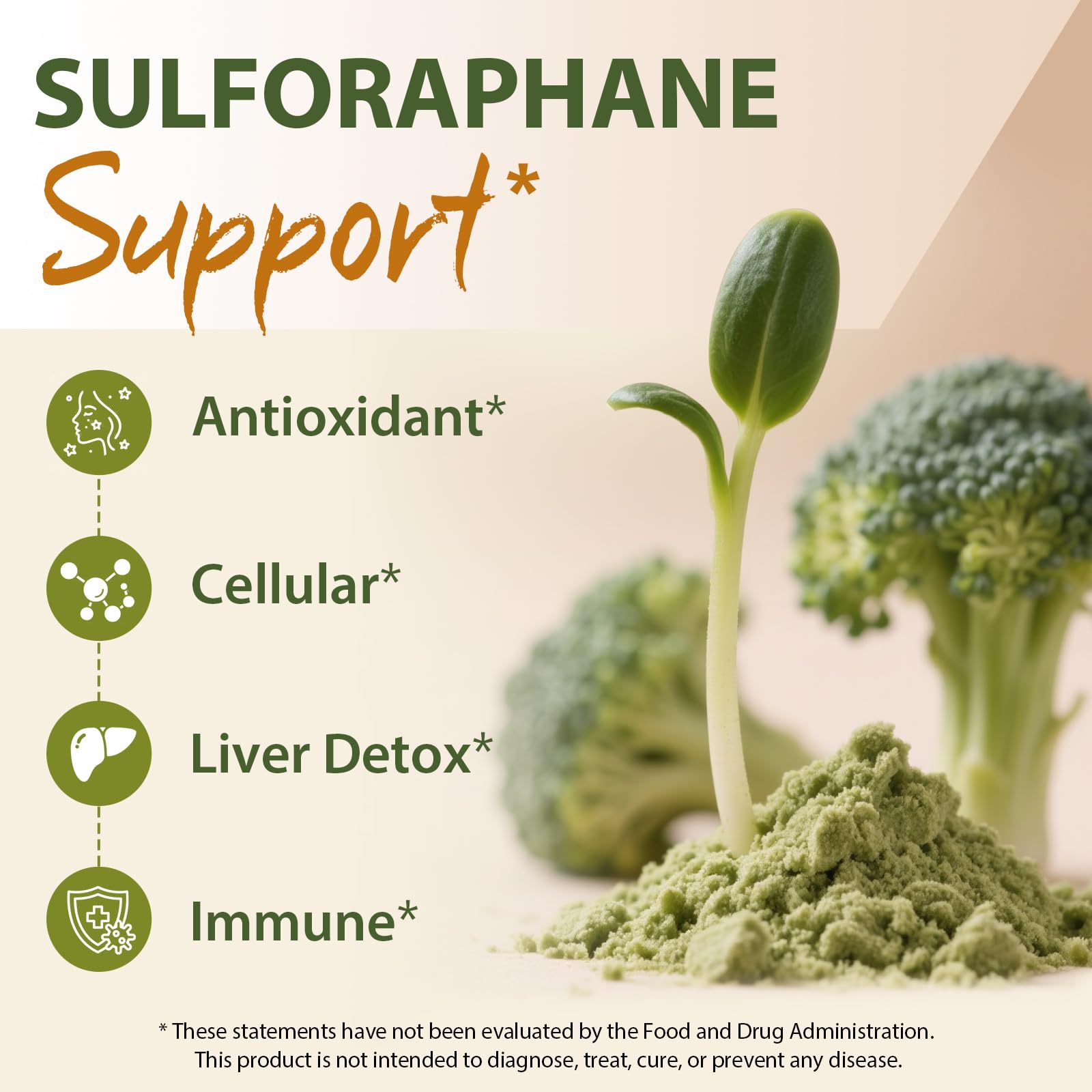Cenffitio sulforaphane powder tube ready for versatile daily mixing in smoothies.