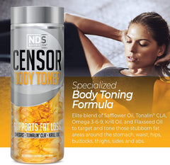 Censor softgel capsules closeup showing individual capsules ready for daily supplementation.