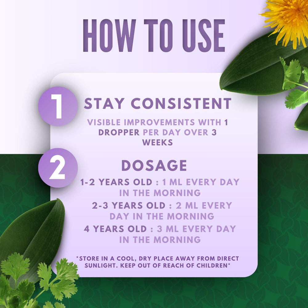 Centovita Zeolite Cleanse Drops for Kids includes milk thistle and dandelion.