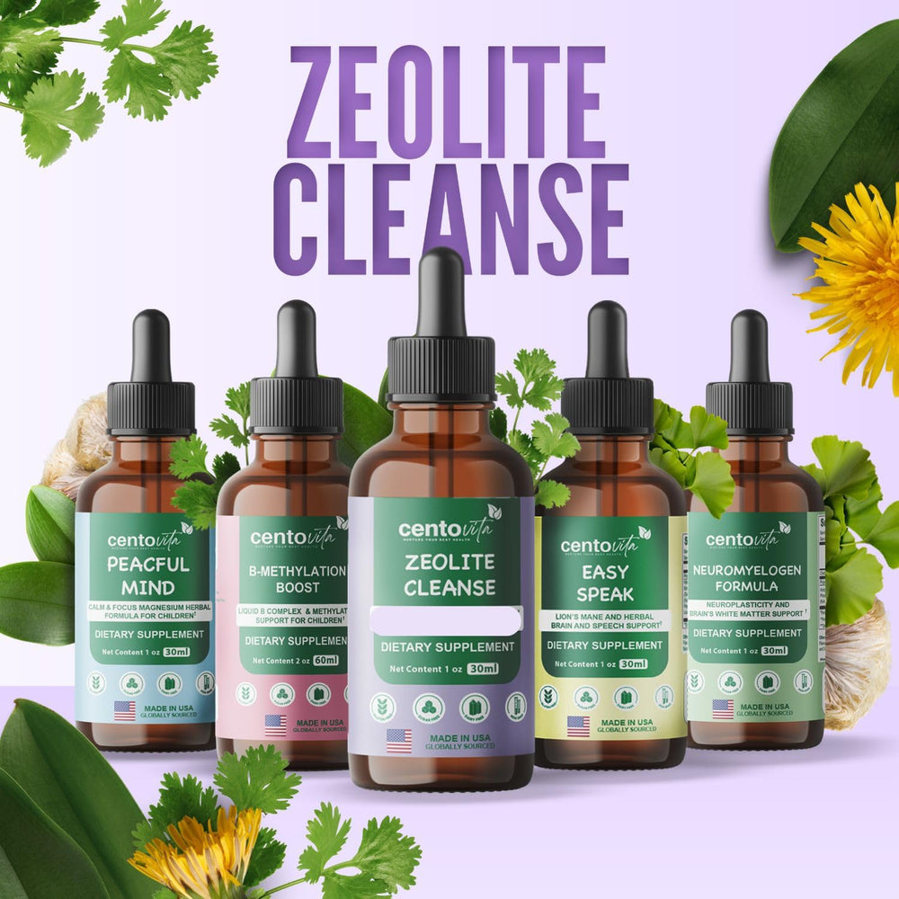 Centovita Zeolite Cleanse Drops for Kids berry-flavored, kid-friendly dosing.