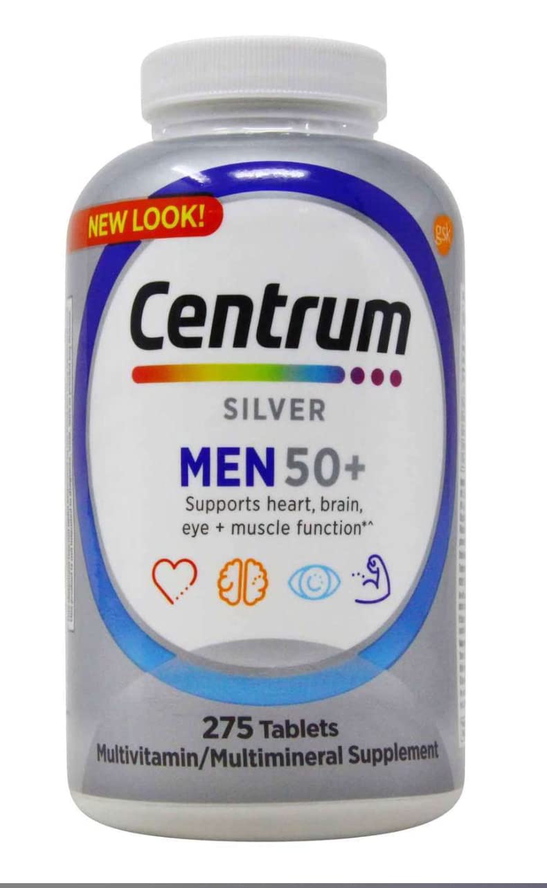 Centrum Men 50+ bottle front for daily nutrition support