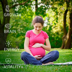 Closeup of Centurion Health Bump Mini capsules with gentle iron option mentioned.
