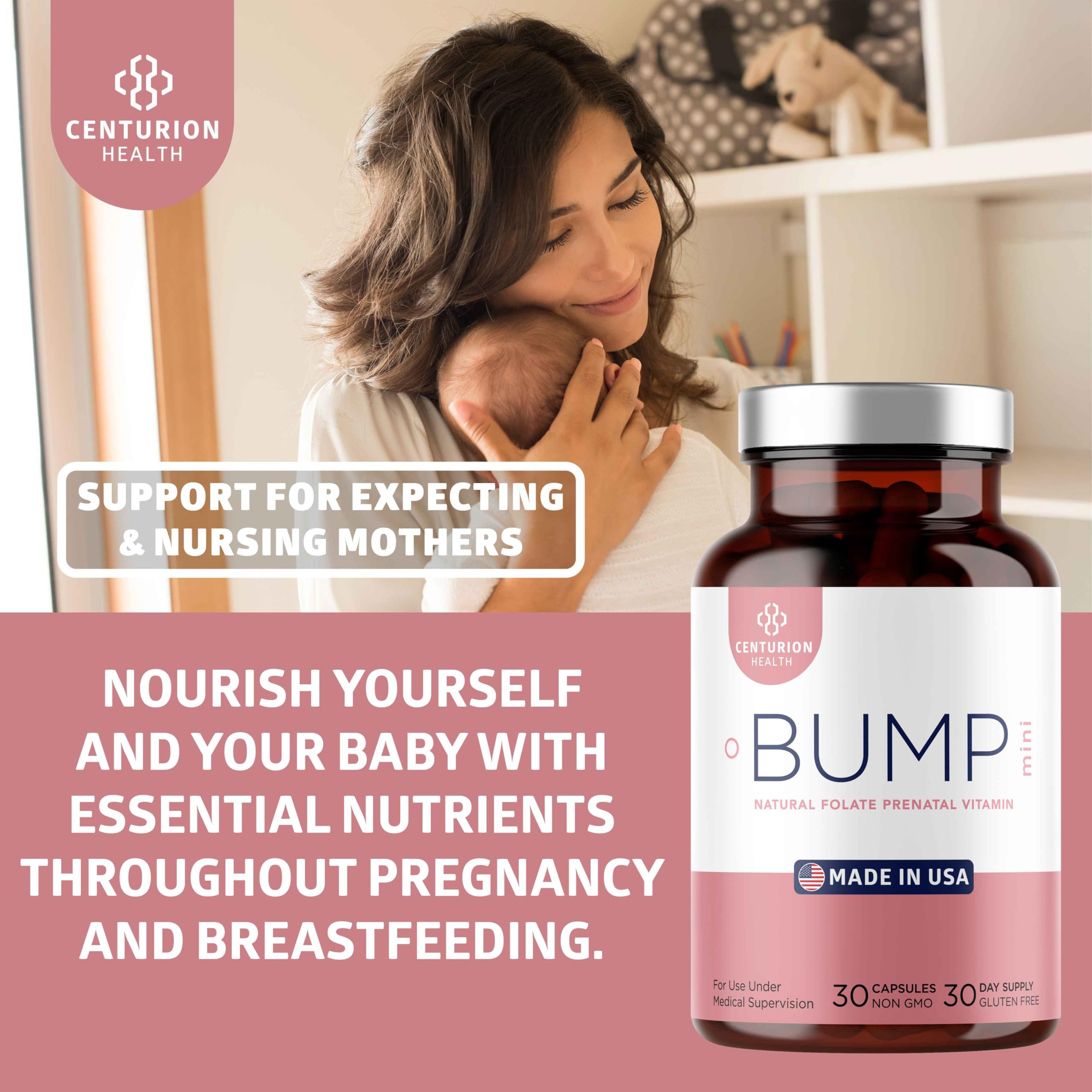 A daily routine scene with Bump Mini for simple pregnancy nutrition.