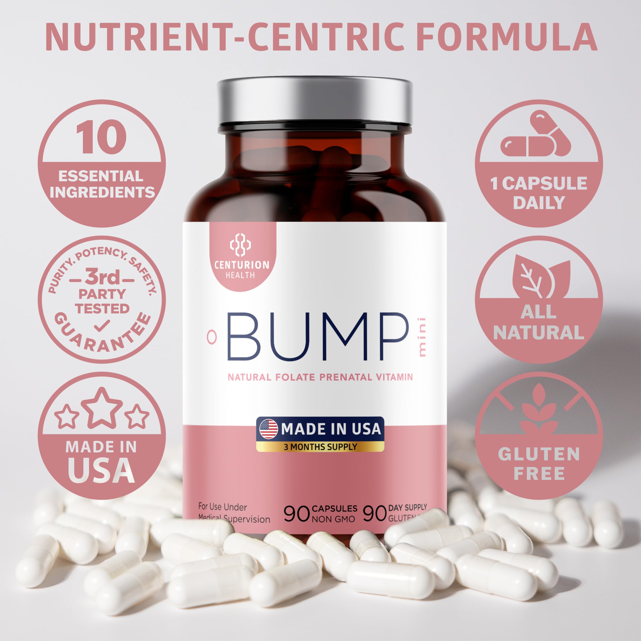 Centurion Health Bump Mini in use during a daily prenatal routine.