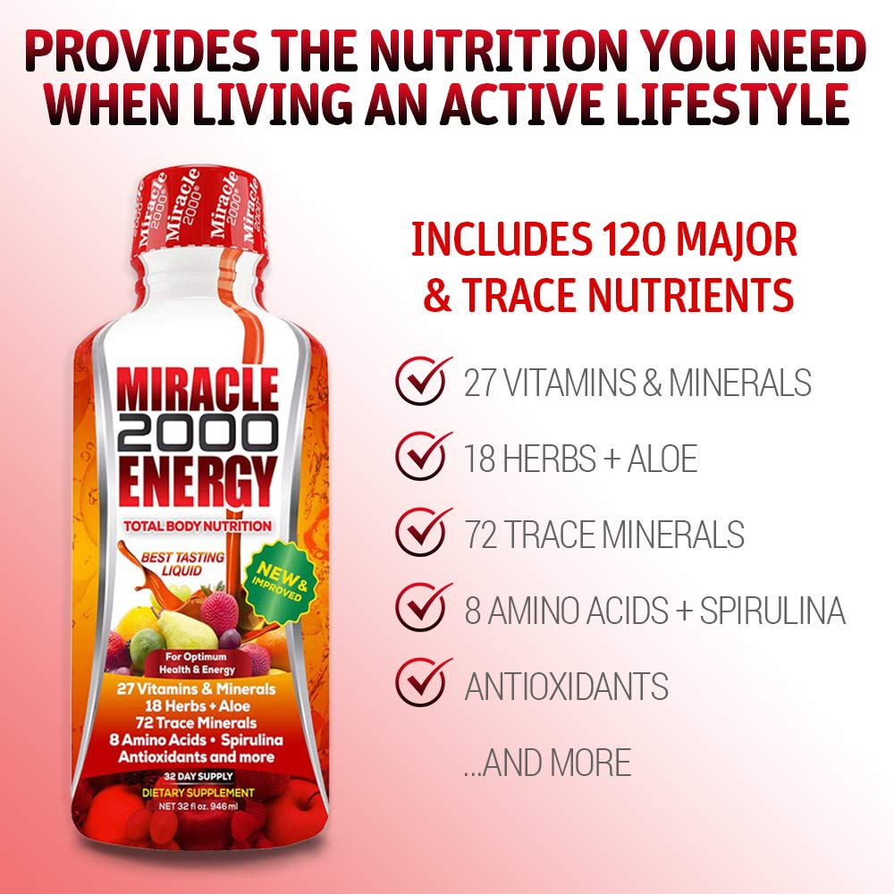 Pouring Miracle 2000 into a glass for easy daily intake