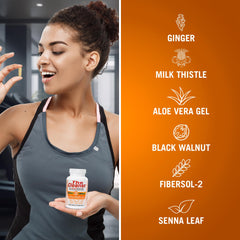 Century Systems The Cleaner Detox capsules close-up highlight vegetarian formula.