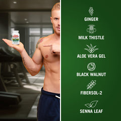 Century Systems The Cleaner Detox capsules close-up highlighting vegetarian formula.