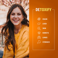 Century Systems The Cleaner Detox dosing chart showing morning and evening schedule for easier use.