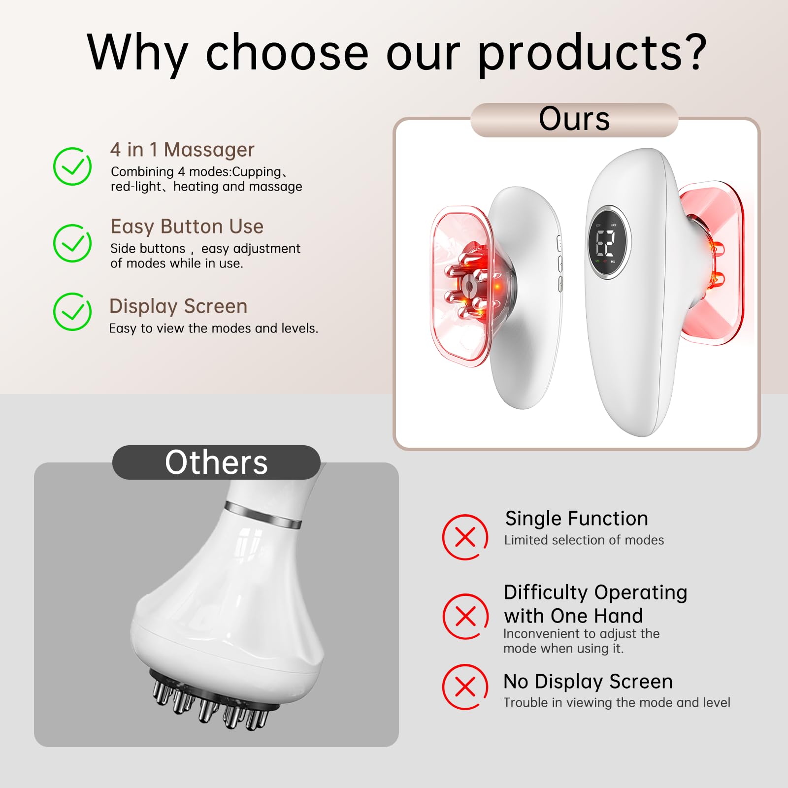 CENXIGO face mode smoothly treats skin without suction for facial care.