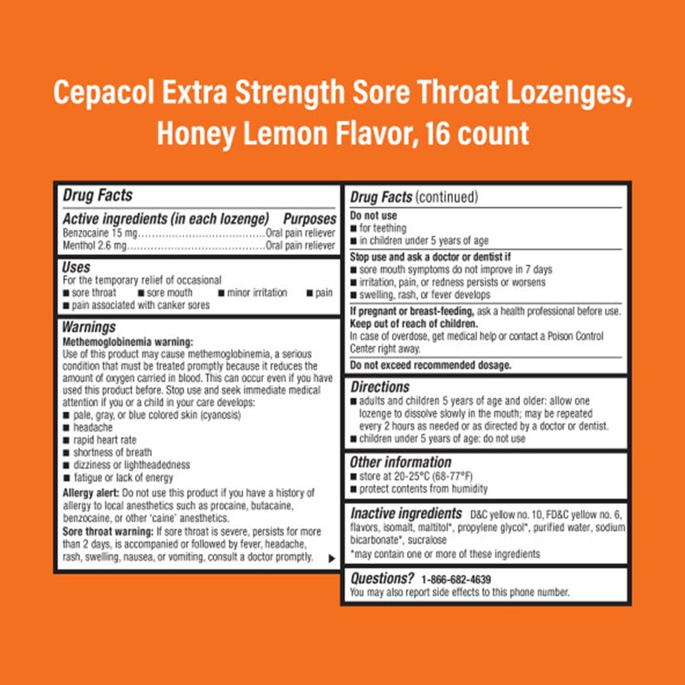 Cepacol lozenges with menthol cooling effect in a refreshing moment.