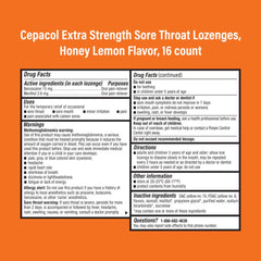 Cepacol lozenges with menthol cooling effect in a refreshing moment.