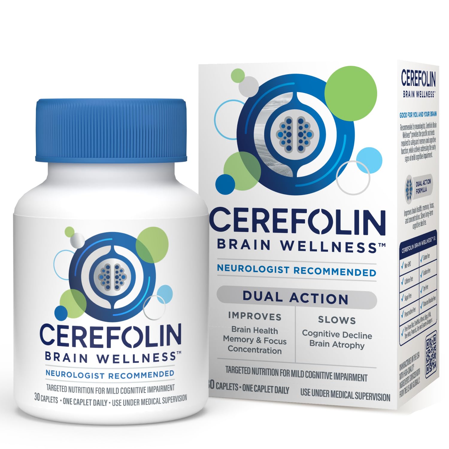 Cerefolin Brain Wellness bottle front for daily cognitive support