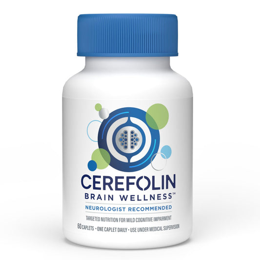 Cerefolin Brain Wellness bottle pour shows easy daily cognitive support