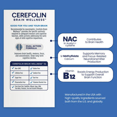 Cerefolin Brain Wellness capsules on hand showing convenient daily supplementation