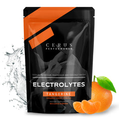 Cerus Electrolyte Tangerine for hydration during a busy workday