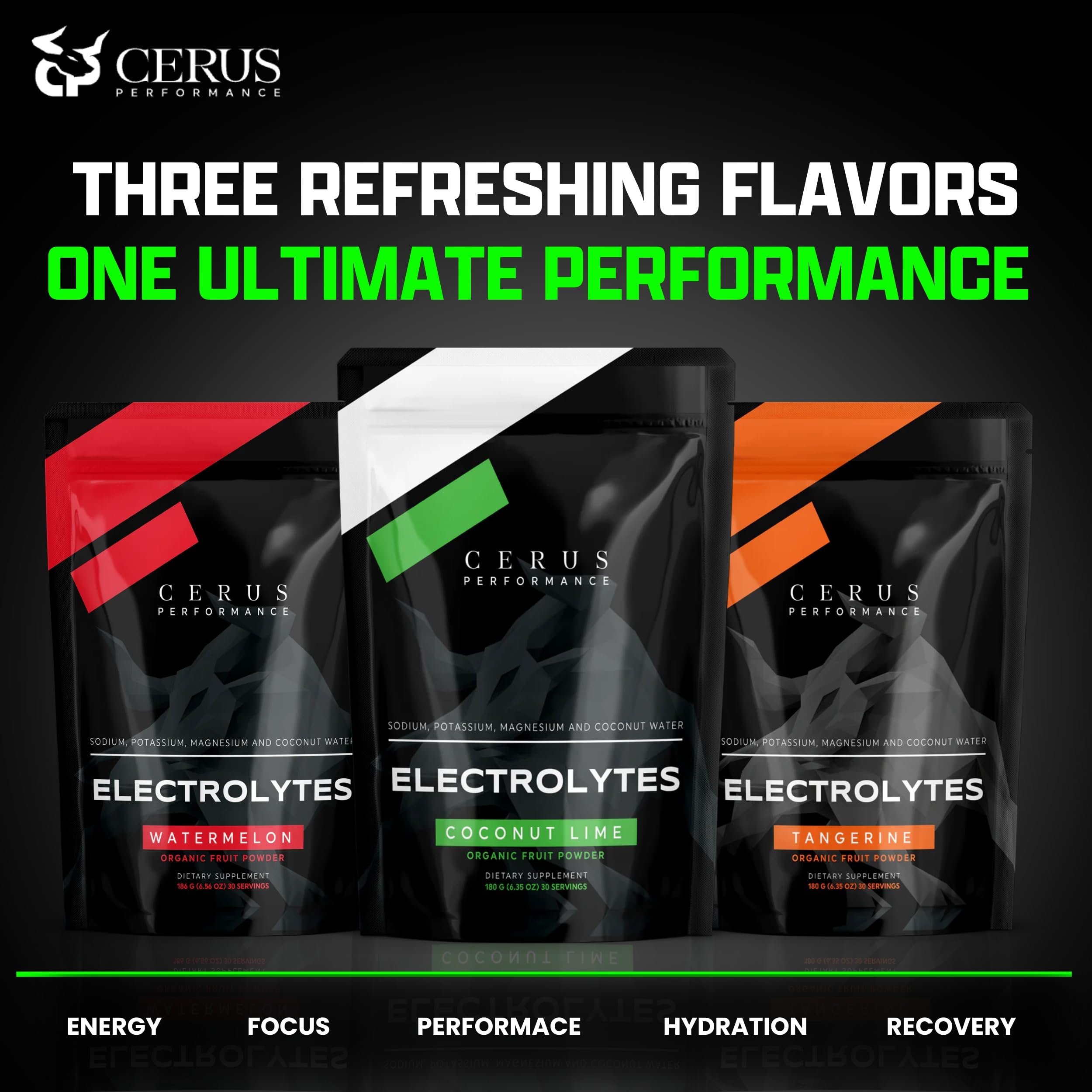 Cerus electrolyte powder coconut lime serving after run