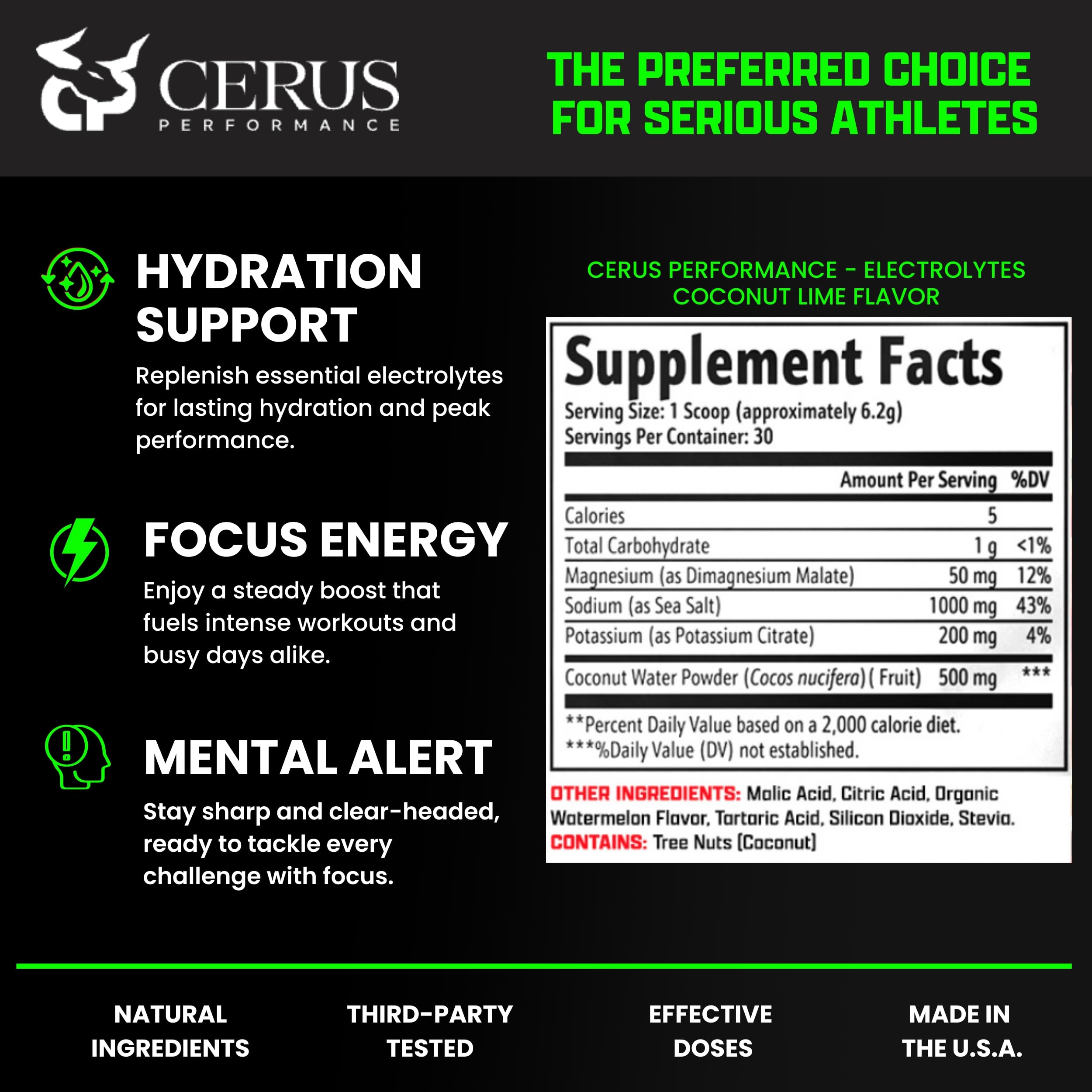 Cerus electrolyte powder coconut lime outdoors during activity