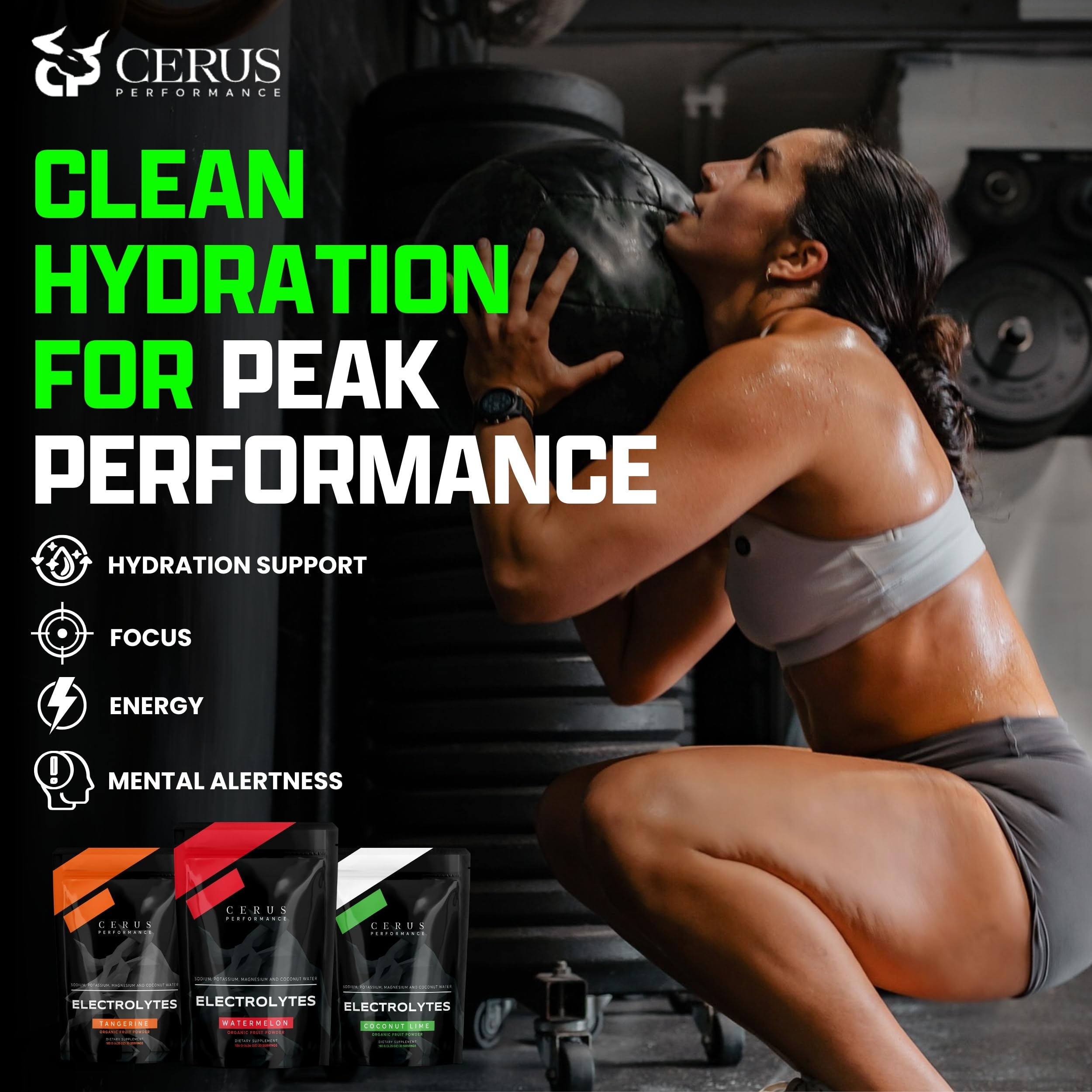Cerus electrolyte powder coconut lime pour into water bottle after training