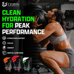 Cerus electrolyte powder coconut lime pour into water bottle after training