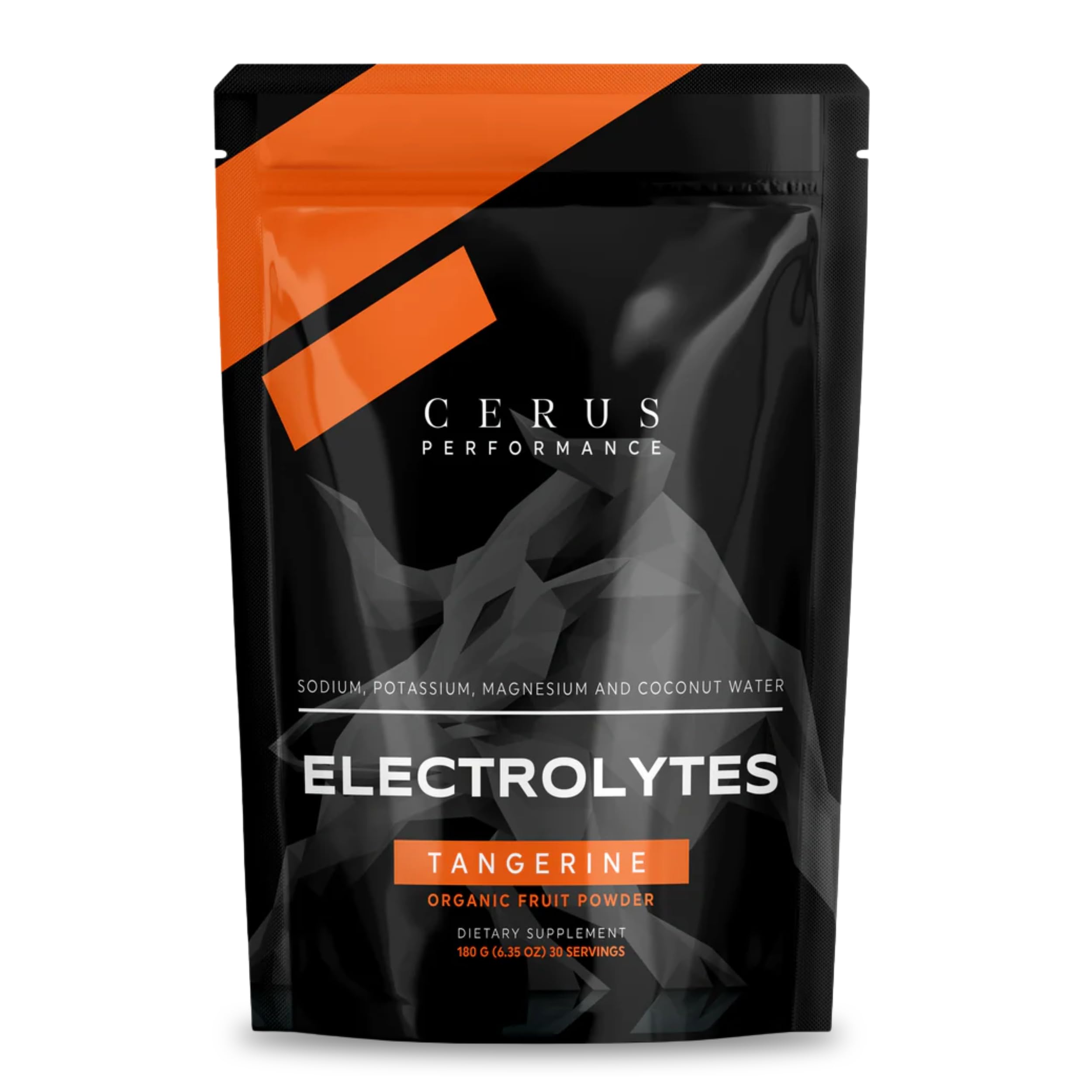 Cerus Tangerine electrolyte powder dissolving in water for balanced hydration