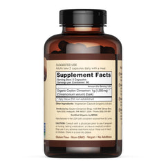 Non-GMO verified label on Ceylon Cinnamon Shop capsules