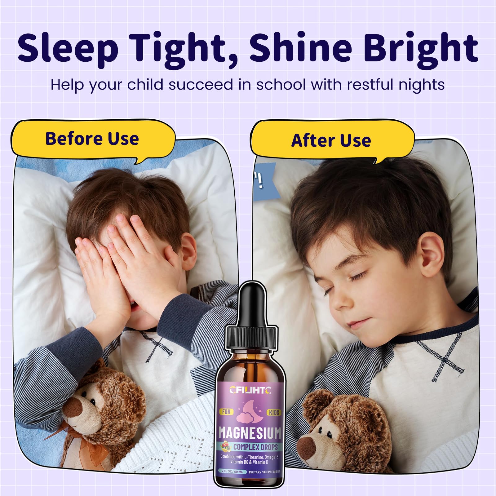 CFILIHTC Kids berry flavor illustration highlights tasty, kid-friendly supplement.
