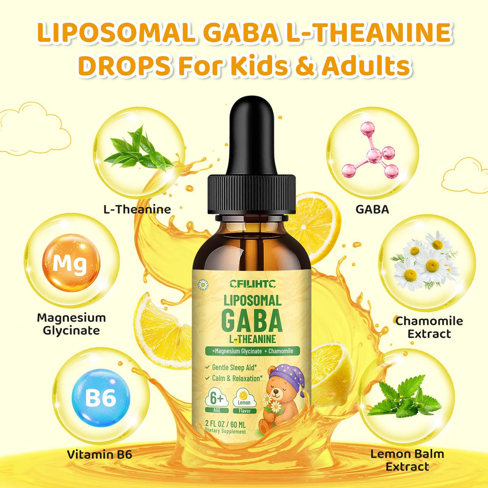 CFILIHTC liposomal GABA L-Theanine drops pineapple flavor for kids
