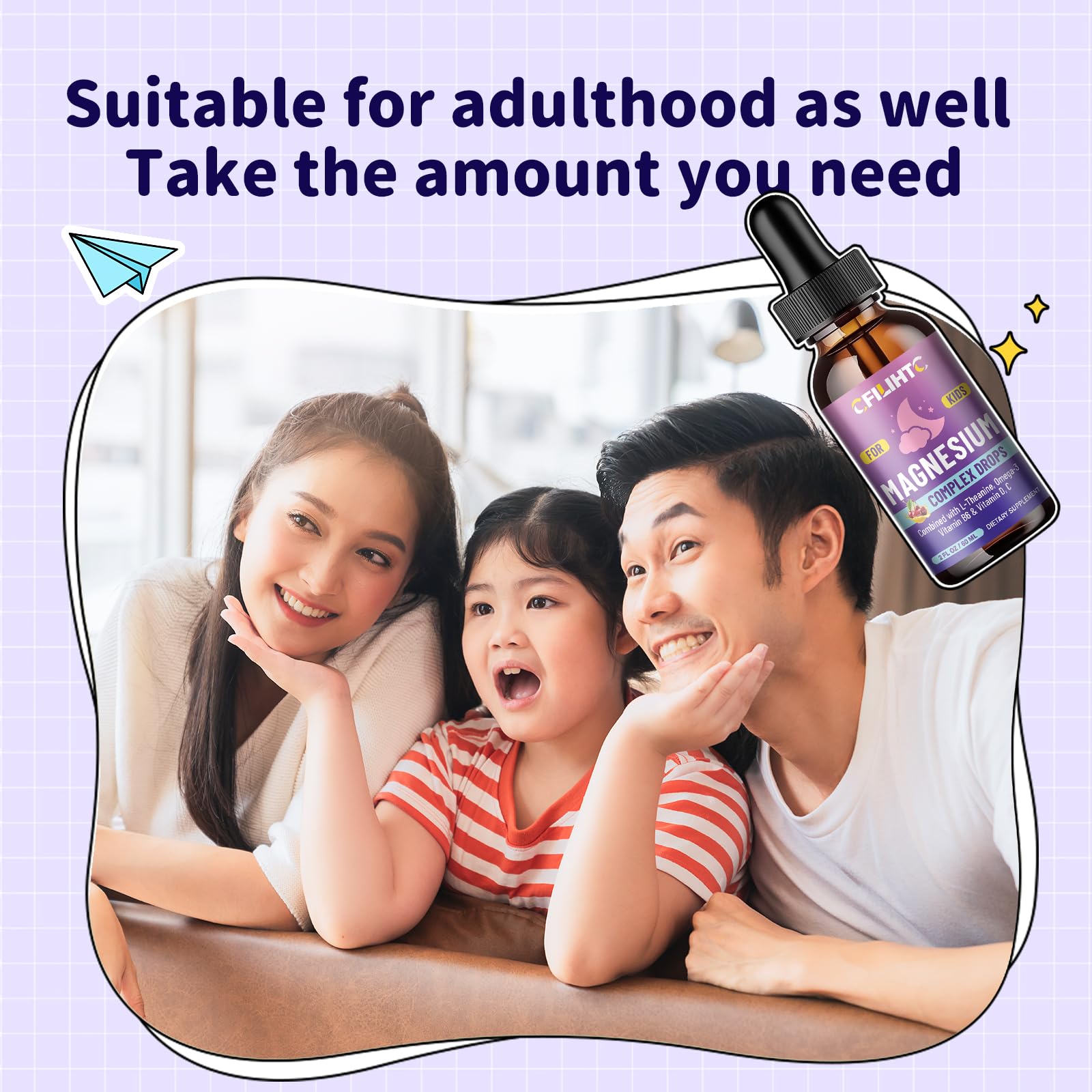 CFILIHTC Kids Magnesium Liquid Drops sleep-support scene conveys calmer evenings.