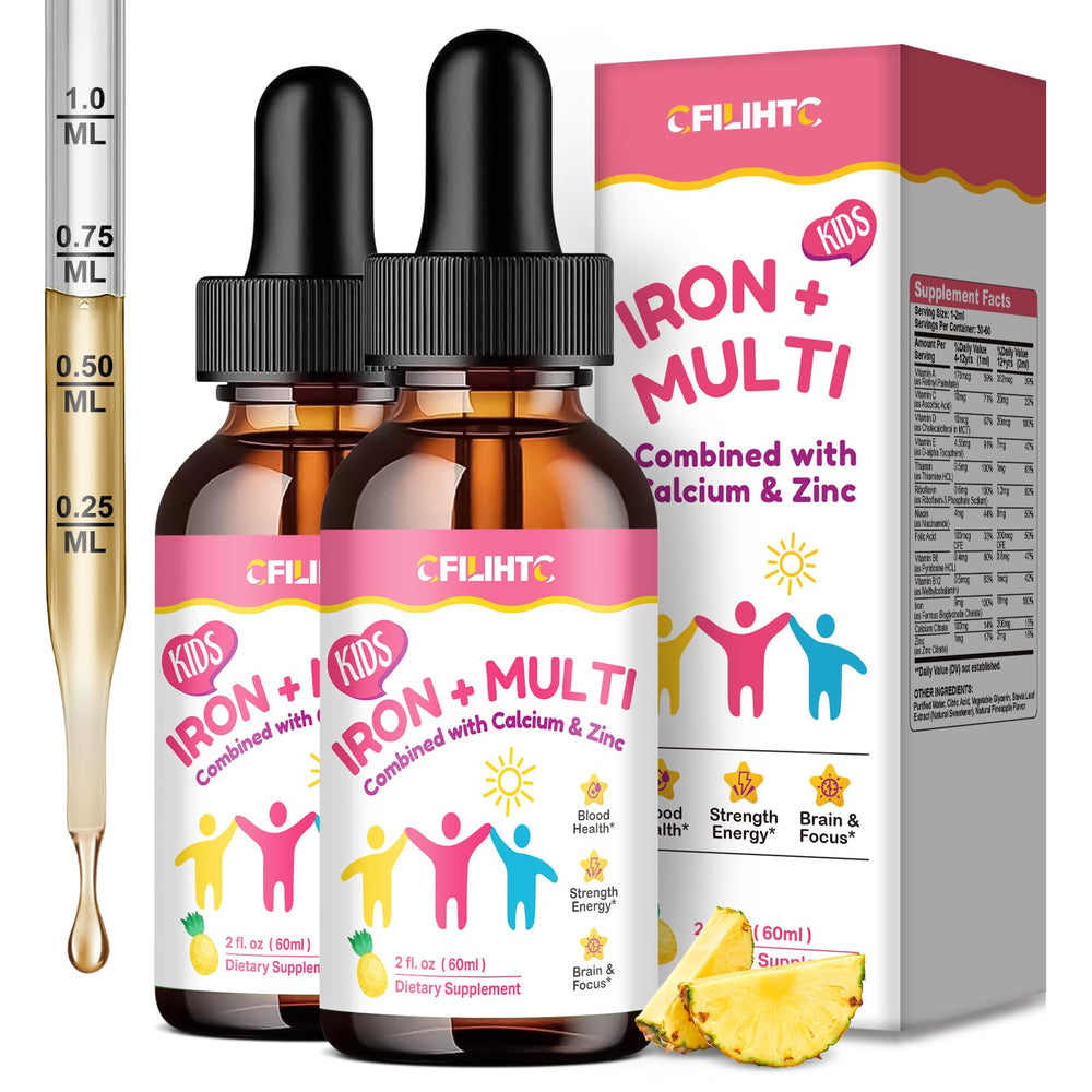 CFILIHTC liquid iron drops bottle for family use supports daily iron intake