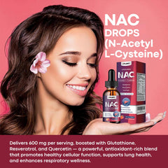 CFILIHTC NAC drops with glutathione and resveratrol for antioxidant support