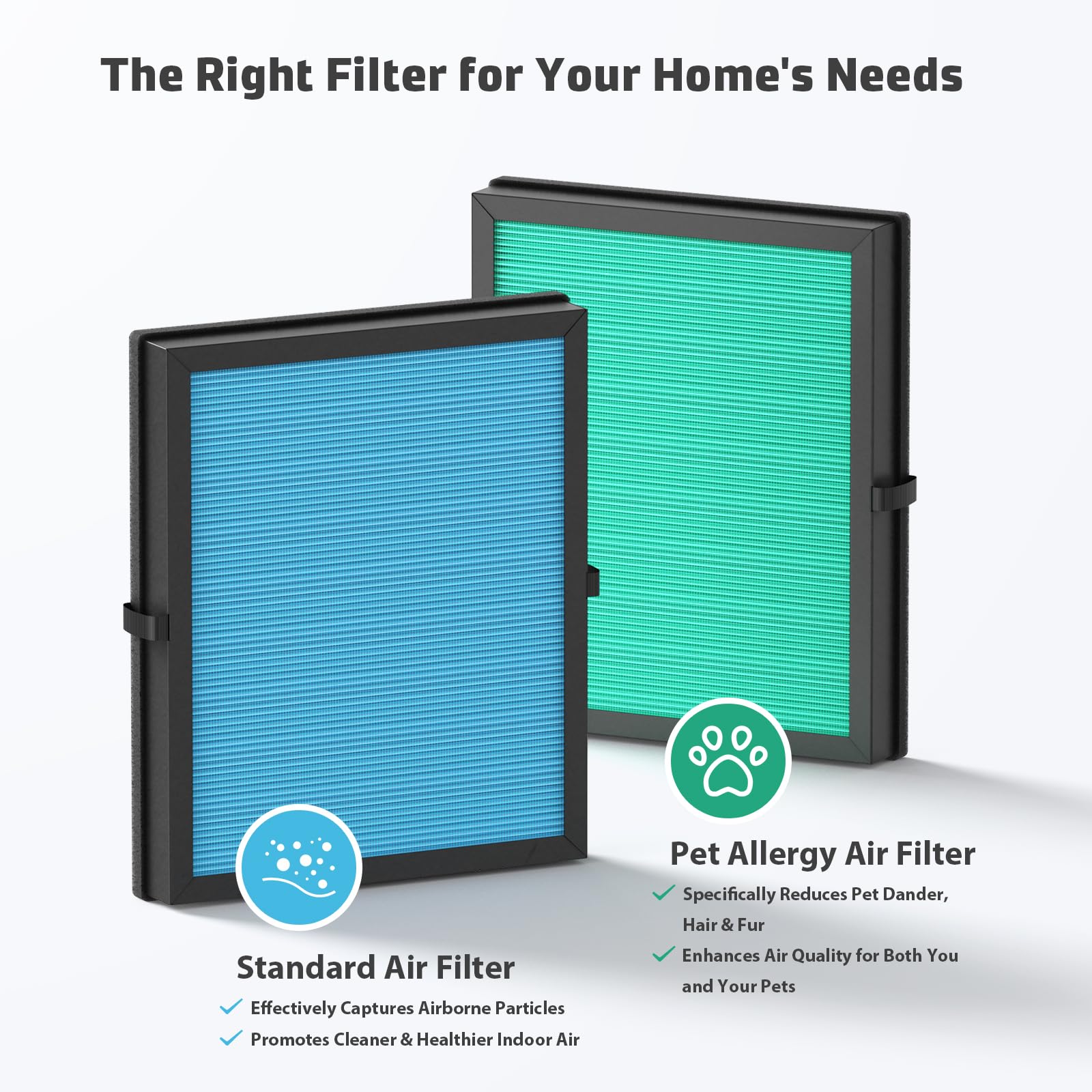 CFKREYA MK04 H13 True HEPA filter highlights high-efficiency pollen and dander capture.