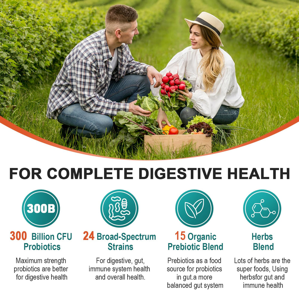 Cfuful Probiotics ingredient panel shows 24 strains and 15 herbs.