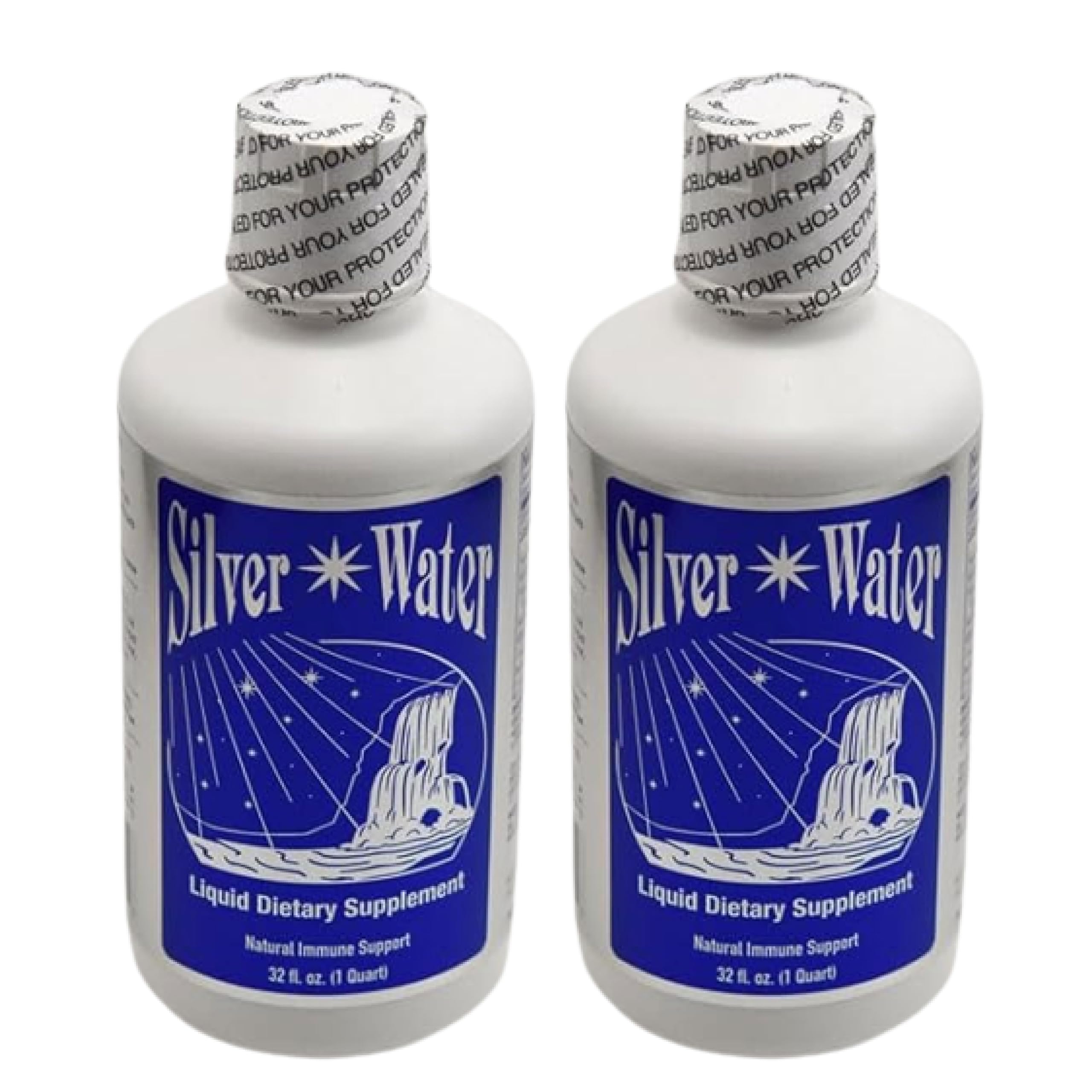 CGAM Silver Water 2 Quart bottle front view for on-the-go hydration.
