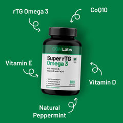 CGM Labs 180 softgels provide convenient daily omega-3 support