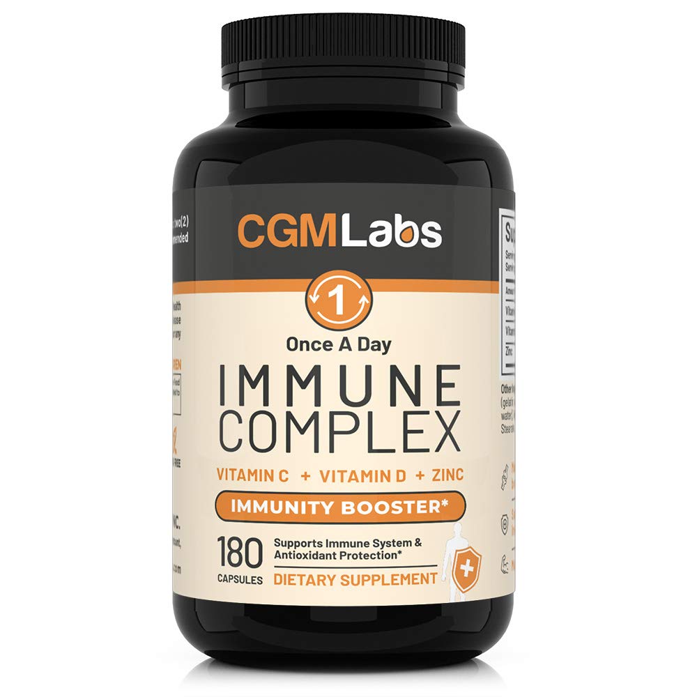CGM Labs Immune Complex bottle front illustrating daily immune support in one capsule