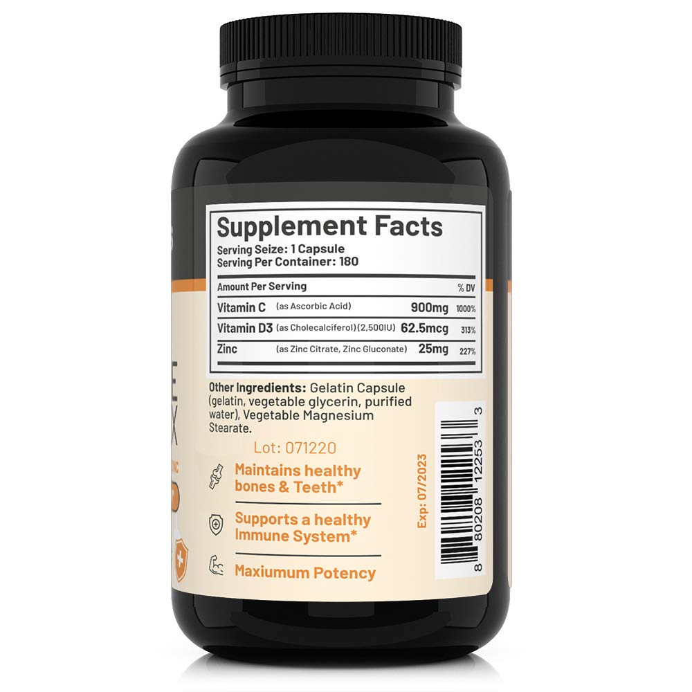 CGM Labs Immune Complex label highlights vitamin D3 2500IU